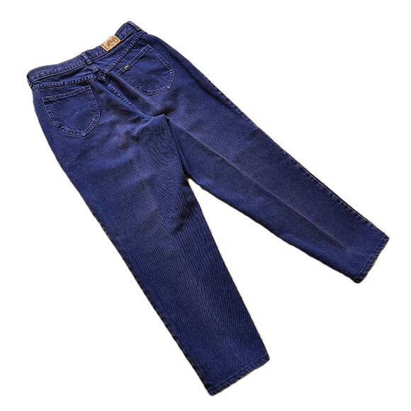 Lee Purple Denim Jeans High Rise Taper Leg Vintage 90s Waist 31 - Picture 8 of 8